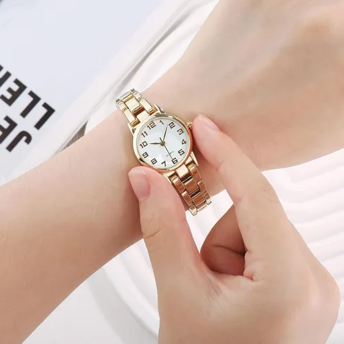 Vista 4 de IBSO Relojes de mujer Relojes de pulsera de cuarzo para mujer, reloj de pulsera impermeable Relogio Feminino 0015 oro