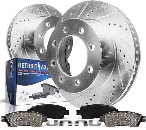Vista 26 de Detroit Axle - Rotores de freno perforados traseros + repuesto de pinza de freno de disco trasera izquierda para Acura TL Honda Element - Juego de 3