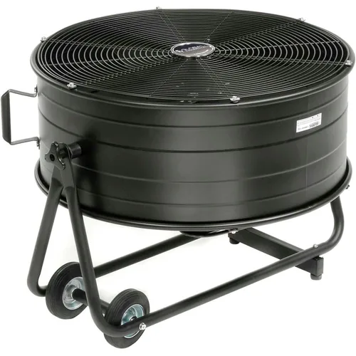 Vista 3 de Global Industrial Ventilador de tambor inclinable portátil de 24" de diámetro, 7700 CFM, 1/3 HP, 1 fase, 2 velocidades, 120 voltaje, 1100 RPM