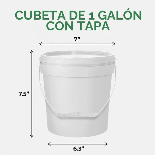 Vista 7 de EconoHome Cubo de plástico redondo de grado alimentario de 1 galón - Recipientes de almacenamiento de alimentos tipo deli con tapas ideales