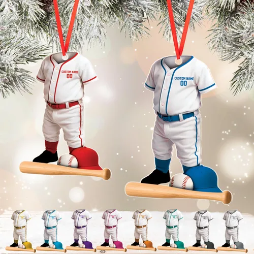Vista 22 de Personalized Baseball Christmas Ornament Custom Player Gift Decor 25on335