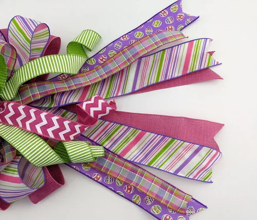 Vista 5 de Purple Fuchsia and Lime Spring Bow