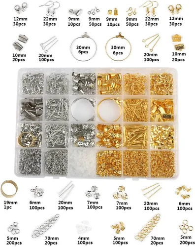 Vista 2 de Expo International Joyería 24 oro/plata plateado artículos hallazgos kit (JFK5212-24)