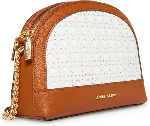 Vista 4 de Anne Klein Bandolera perforada con triple compartimento