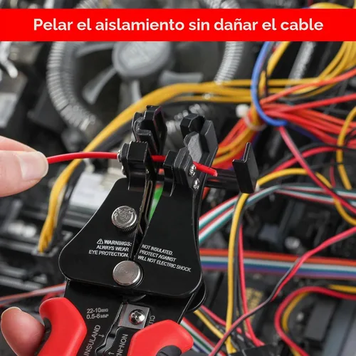 Vista 5 de SPEEDWOX Pelacables automático 3 en 1, herramienta de prensado de corte de pelado de cables, herramienta de prensado de cables universal de mano