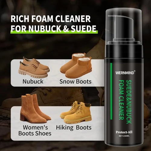 Vista 5 de Suede Nubuck Boots Shoe Cleaner Kit Waterproof protecter Spray Shoe Cleaning Kit