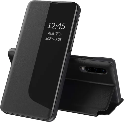 Vista 16 de Funda para Huawei P30 Pro, color negro Funda de piel con soporte, magnética, funda para teléfono para mujeres y hombres, protección a prueba