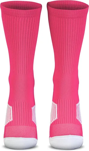 Vista 2 de ChalkTalkSPORTS Calcetines de equipo personalizados - Calcetines con números rosados Elige tu número