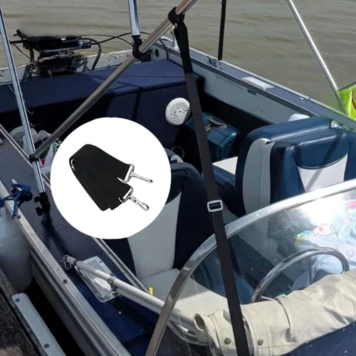 Vista 4 de 2 correas superiores ajustables Bimini con gancho de doble extremo de 28 a 60 pulgadas