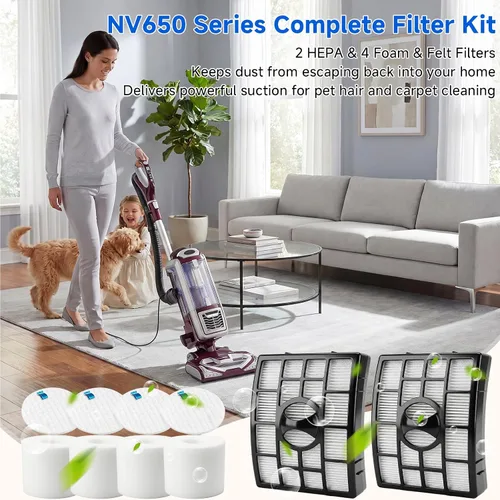 Vista 7 de Filtros de vacío de repuesto para Shark Rotator Powered Lift-Away AZ1002 NV650 NV651 NV652 NV750 NV751 NV752 NV753 AX950 AX951 AX952 ZU632, 2 Post