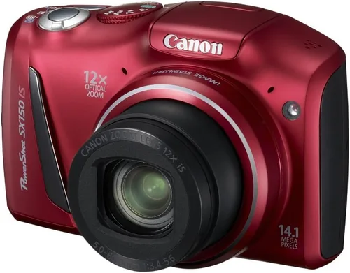 Vista 3 de Canon PowerShot SX150 IS Cámara digital de 14.1 MP con zoom estabilizado de imagen óptica de gran angular de 12x con LCD de 3.0 pulgadas (rojo)
