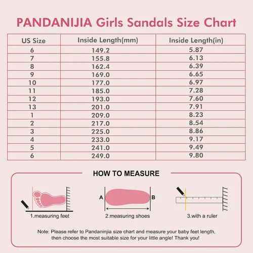 Vista 7 de PANDANINJIA Mona - Sandalias planas para niñas pequeñas y pequeñas para niños, bonitas sandalias de vestir con punta abierta, zapatos de verano