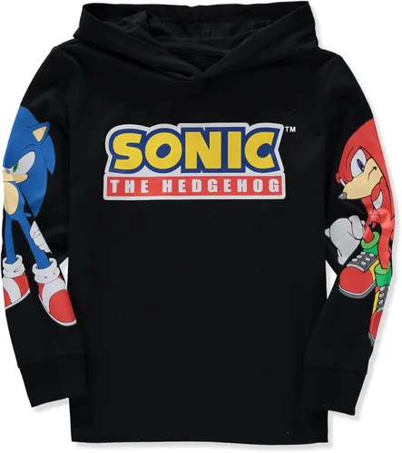 Vista 2 de SEGA Camiseta con capucha de manga larga Sonic The Hedgehog para niños de 4 a 20 años