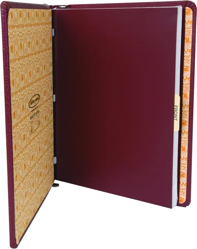 Vista 6 de Wilson Jones 0396-11 Libro de Minutos Looseleaf, cubierta de cuero rojo, 125 páginas, 8 1/2 x 11 pulgadas