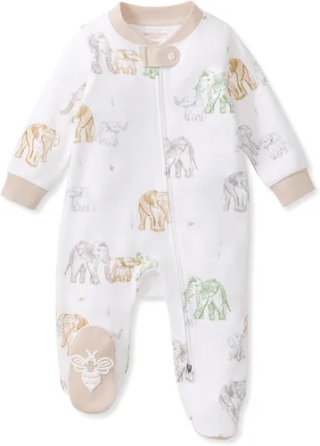 Vista 4 de Burt's Bees Baby Pijama con pies de algodón orgánico para niños Basketball Court