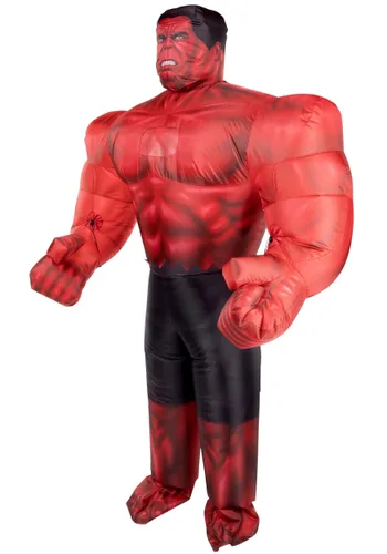 Vista 3 de Disfraz Inflable para Hombre de Marvel Red Hulk Multicolor