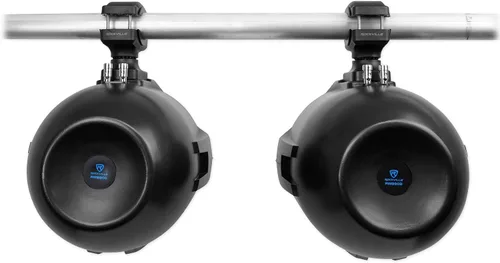 Vista 9 de Rockville RGHR45 Receptor de agujero de calibre marino de 4 zonas, Bluetooth/Radio/Paquete remoto con cable con (2) Rockville RWB90B Negro 8" 300w