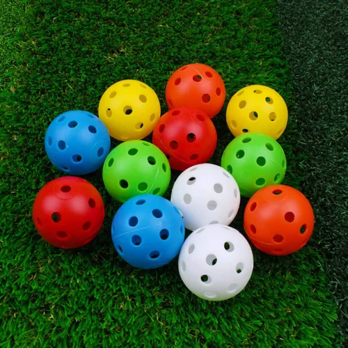 Vista 3 de Crestgolf 50 pelotas de entrenamiento de golf de plástico – Pelotas de golf huecas de flujo de aire de 1.575 in para campo de conducción, práctica