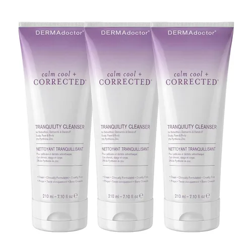 Vista 10 de DERMAdoctor - Limpiador de tranquilidad de zinc piritiona al 2%, máxima fuerza OTC para dermatitis seborreica, caspa y enrojecimiento Cara, cuero