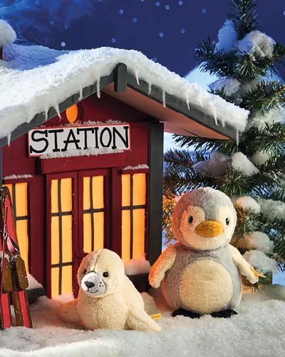 Vista 3 de Steiff Hecho a mano desde 1880 - Peluche de pingüino suave de alta calidad, 8 pulgadas, Lio Pingüino