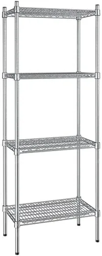 Vista 28 de Kit de 4 estantes de epoxi verde NSF de 21 x 72 pulgadas con postes de 86 pulgadas, estantería de almacenamiento resistente, kit de estantería
