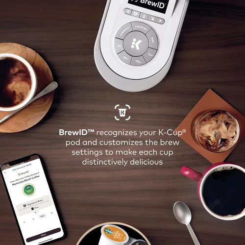 Vista 4 de Keurig K-Supreme SMART Cafetera de una sola porción con compatibilidad WiFi, 4 tamaños de preparación y depósito extraíble de 66 onzas, compatible