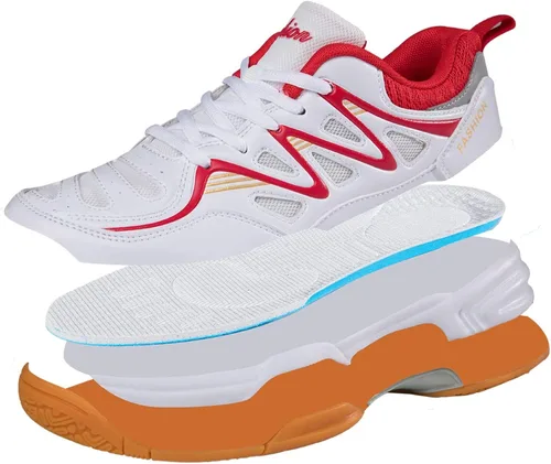 Vista 6 de EADNLY Zapatos de pickleball para hombre, zapatos de bádminton, zapatos de tenis para interiores, zapatos de pista de raquetbol, squash, zapatos