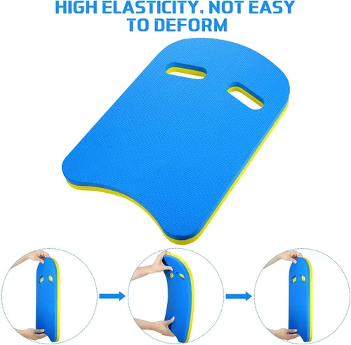 Vista 3 de Kickboard Natación Entrenamiento Kick Board U Design Summer Aid Float Equipment EVA Foam con mango de agujero integrado para accesorios de piscina