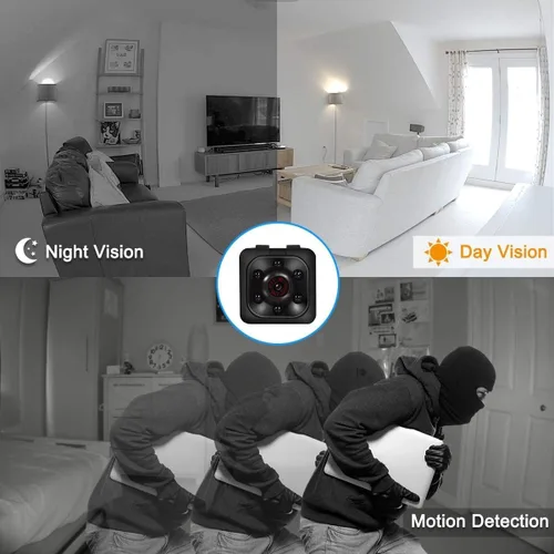 Vista 4 de Cámara oculta 1080P HD - Cámara espía portátil con visión nocturna y detección de movimiento, cámara de niñera para seguridad en el hogar, oficina