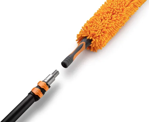 Vista 8 de Plumero de mango largo para limpieza/ Plumero de microfibra extensible con poste de extensión de 18-60 pulgadas/ Limpiador de ventilador