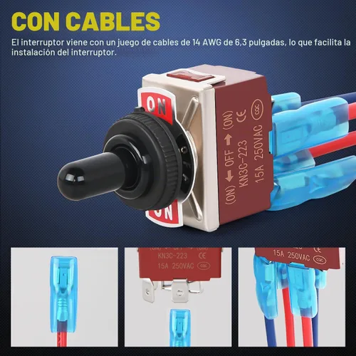 Vista 8 de Nilight Interruptor de Palanca de Polaridad Inversa de 4 Pines 2PCS Interruptores Basculantes Momentáneos de 12V 30A Encendido Apagado Encendido