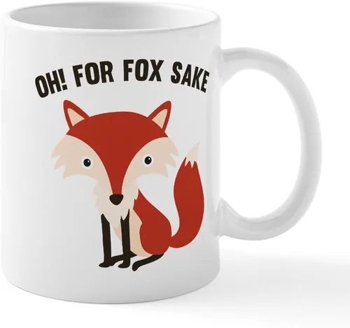 Vista 36 de CafePress Taza de café de cerámica For Fox Sake de 11 oz (11.0 fl oz)