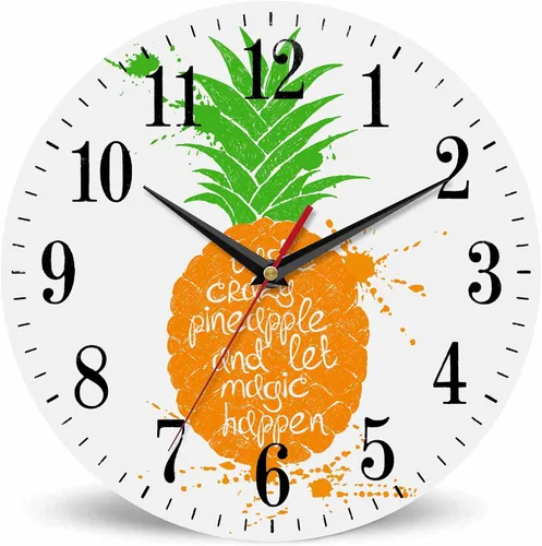 Vista 12 de Mxocom Reloj de pared de cocodrilo verde de dibujos animados con dientes, lindo estilo divertido de 10 pulgadas, silencioso, sin tictac, funciona