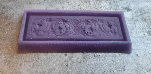 Vista 7 de Ornamental filigree rectangle #2 Silicone candybar chocolate mold, resin, fondant, wax and more. (random color) (X-Large)
