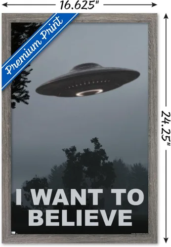 Vista 3 de Trends International Póster de pared con texto en inglés "I Want To Believe