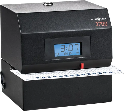 Vista 7 de Pyramid 3700 - Reloj de tiempo y sello para documentos, color negro