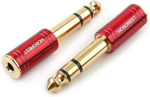 Vista 12 de MOBOREST - Adaptador de plug 1/4 pulgadas (6.35mm) a jack 1/8 pulgadas (3.5mm), estéreo