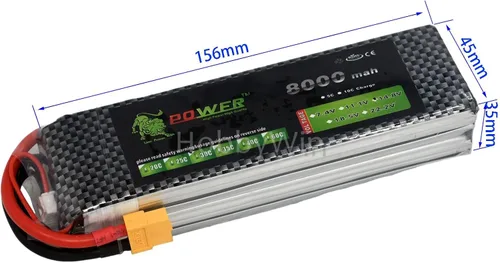 Vista 4 de 14.8V 4S 8000mAh 35C LiPO Batería XT60 Enchufe para RC Avión Helicóptero Miltirotor Cámara Drone