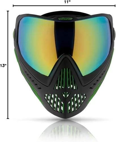 Vista 5 de Dye i5 Gafas de paintball – Lente térmica antivaho – Correa GSR Pro, orejas formadas por compresión – Protección facial profesional