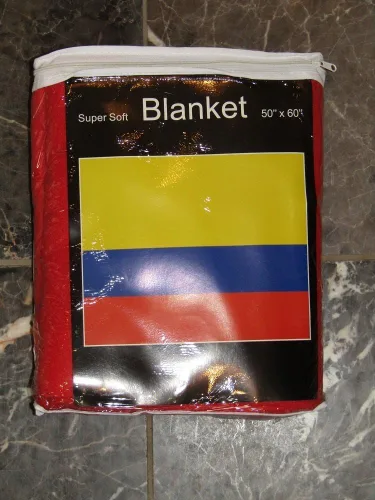 Vista 3 de Manta polar de 50 x 60 con bandera colombiana de Colombia