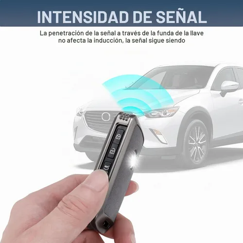 Vista 5 de YO&YOYE - Funda compatible con llavero Mazda con llavero de cuero, protector de llavero para Mazda 3, Mazda 3 Hatchback, 2020-2022, Mazda CX-5