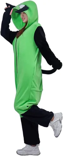 Vista 5 de Invader Cosplay Zim - Sudadera con capucha para hombre casual con cremallera