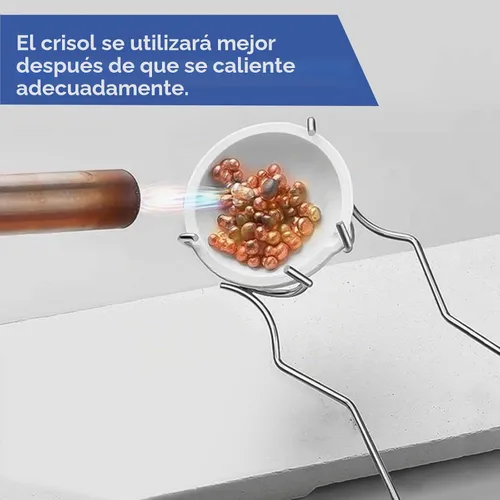 Vista 6 de Novellaire Kit de 8 piezas de crisoles para fundir metal como oro y plata