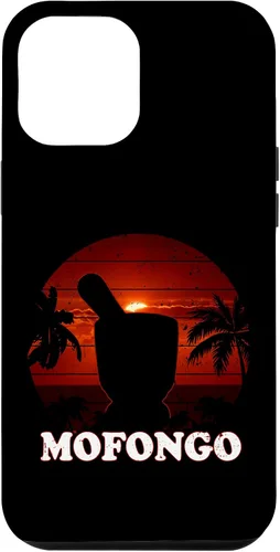Vista 6 de Funda de regalo divertida para iPhone 15 con mofongo pilon palmeras puesta de sol
