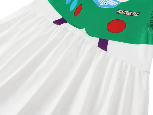 Vista 8 de Eledobby Buzz Lightyear Dress for Girls Kids Buzz Costume Halloween Dress Up Toy Story Outfits Birthday Party Dresses