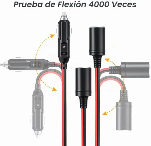 Vista 8 de ELECTOP Adaptador divisor de encendedor de cigarrillos de automóvil de 1 a 4, puerto de cargador de alimentación, adaptador de enchufe de 12 V 24 V