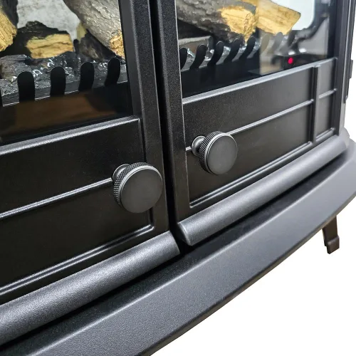Vista 7 de Modern Ember Harlowe - Estufa Calentador de Chimenea Eléctrica Independiente en Negro con Cama de Brasas Multicolor Tecnología Inteligente