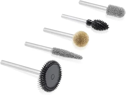 Vista 2 de Kutzall Kit de fresas rotativas de 5 piezas, eje de 1⁄8 pulgadas, grano variado, brocas para tallar madera para Dremel, Foredom, Ryobi, DeWalt