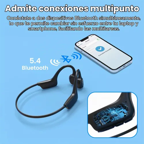 Vista 5 de Auriculares deportivos Bluetooth de conducción ósea de oído abierto, resistentes al sudor, inalámbricos, auriculares inalámbricos Bluetooth