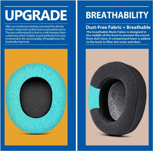 Vista 4 de Nova Pro - Almohadillas de repuesto con cable para auriculares Arctis Nova Pro con cable de TRANSTEK, durabilidad mejorada y aislamiento de sonido